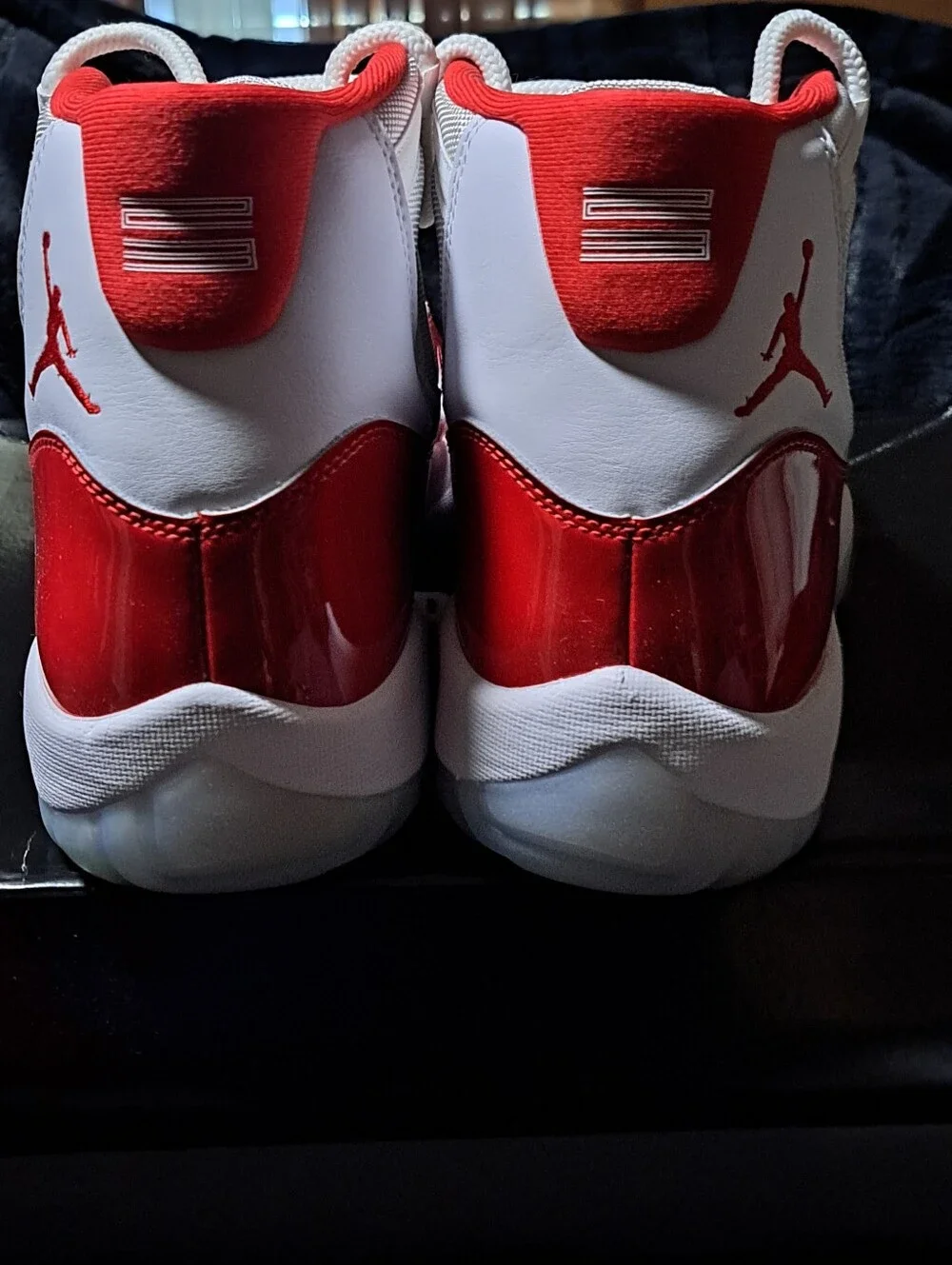 Jordan Men's Retro 11 Sneakers - White and Red